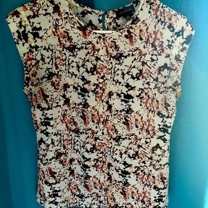 The Limited blouse with cream/brown color in design, size XS